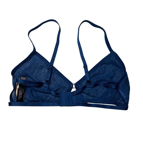 Victoria's Secret Rhinestone Bling Leaf Mesh Limited Edition Bralette Medium - Picture 2 of 5